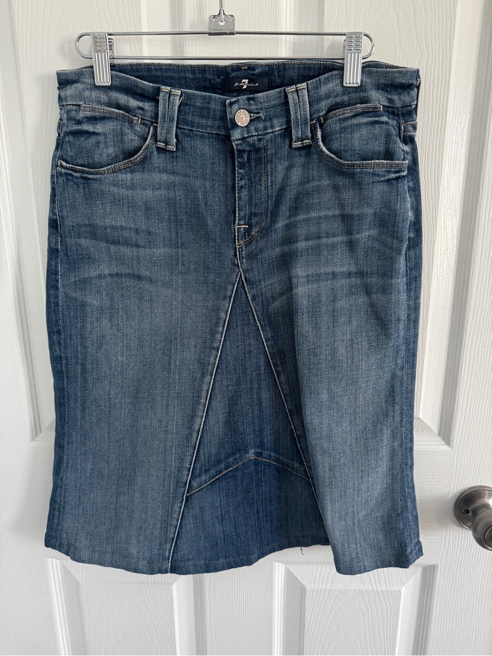 7 for All Mankind Denim Jean Skirt